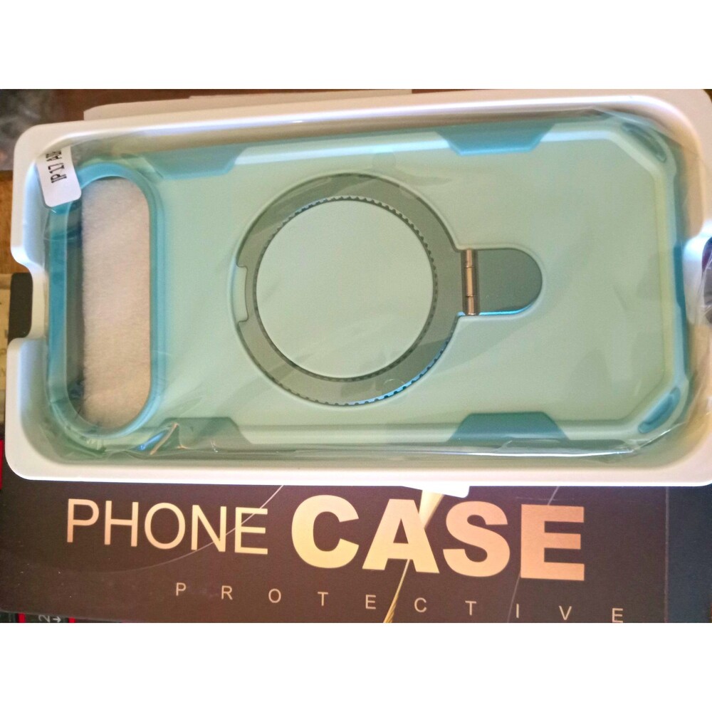 Magnetic Ring Stand Blue Back Case for Apple iPhone 17 Air 6.5"